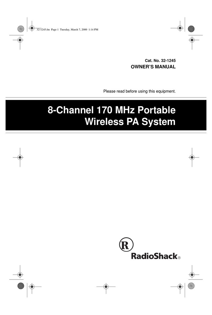 Radio Shack 32-1245 User manual