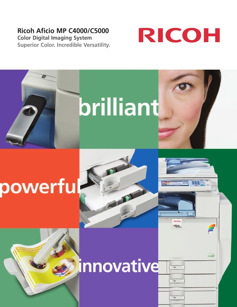 Ricoh Aficio MP C4000 Brochure & specs