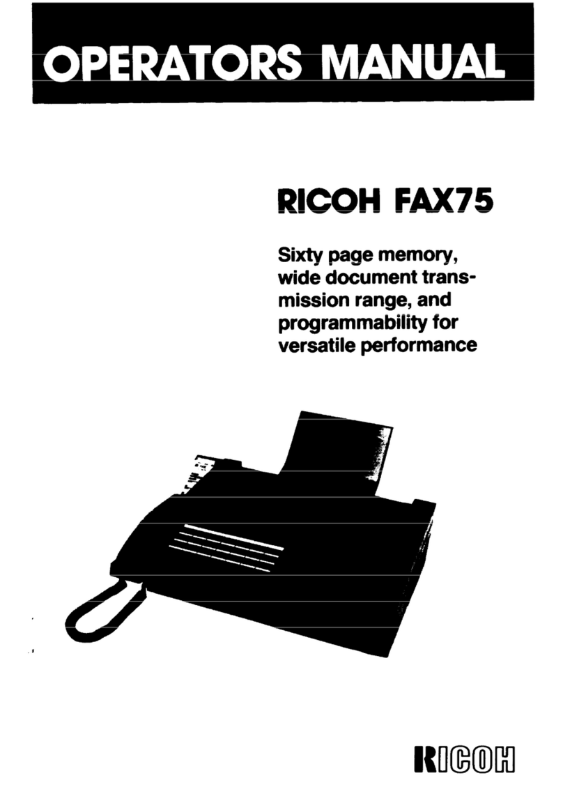 Ricoh FAX75 Operator's manual