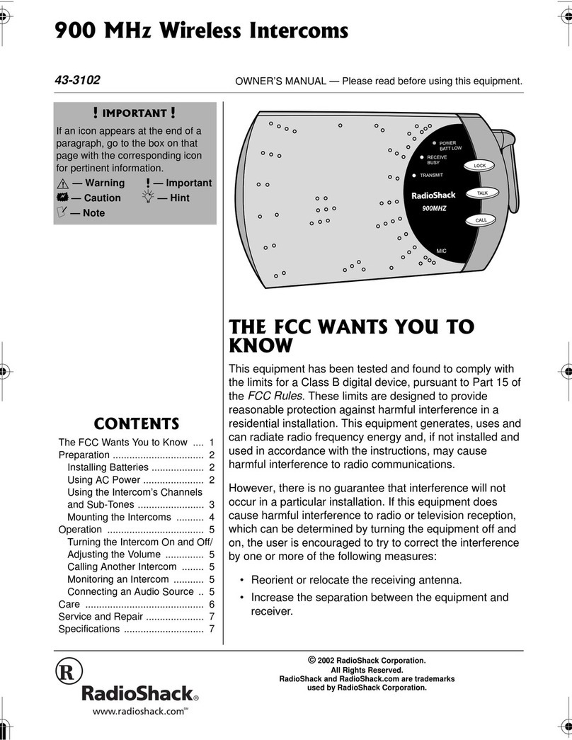 Radio Shack 43-3102 User manual