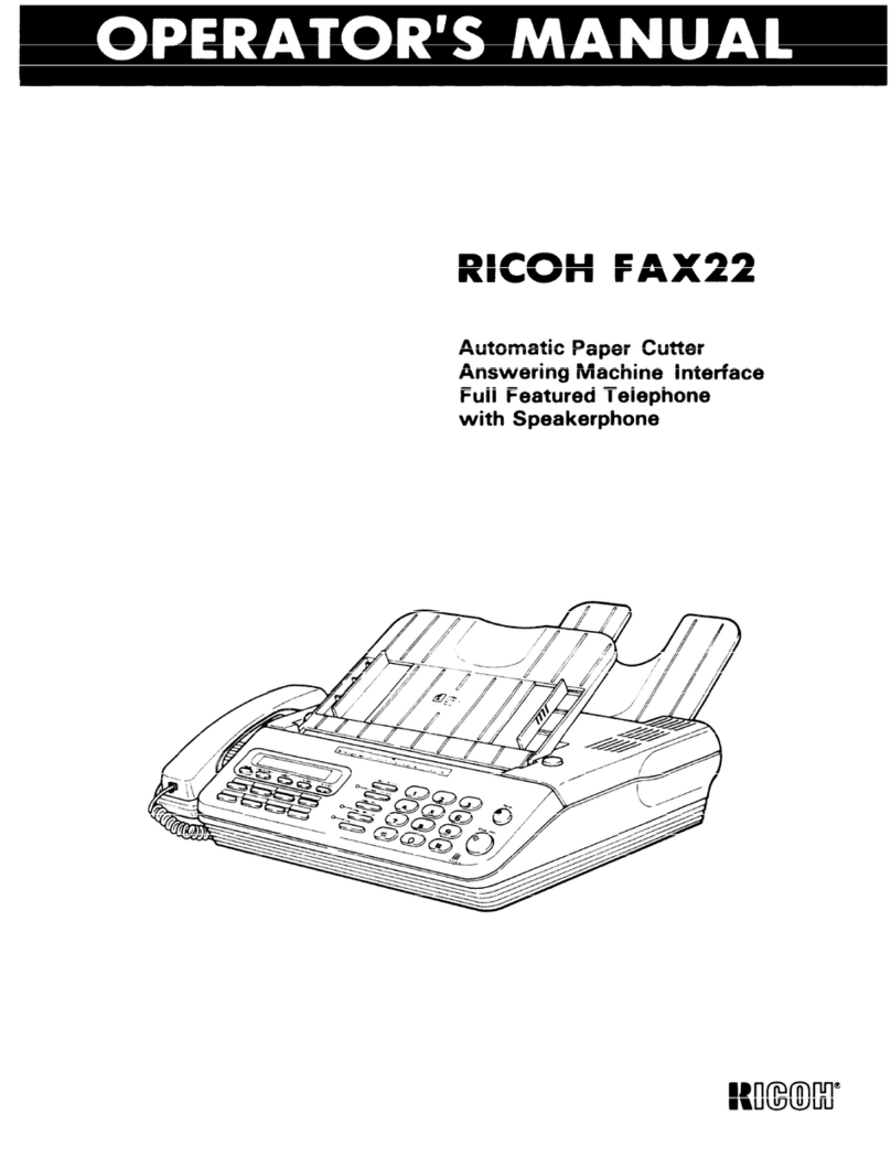Ricoh Fax22 Operator's manual
