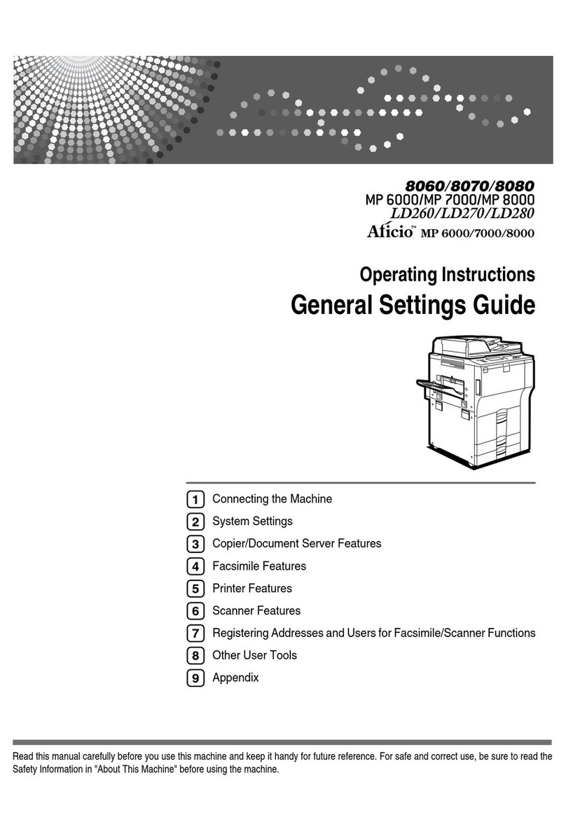 Ricoh Aficio 8060 operating instructions