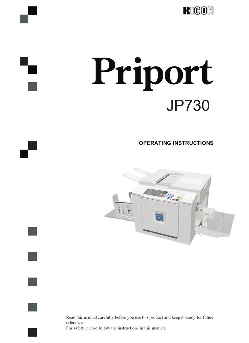 Ricoh PRIPORT JP730 operating instructions