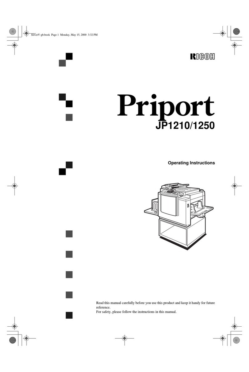 Ricoh PRIPORT JP1210 User manual