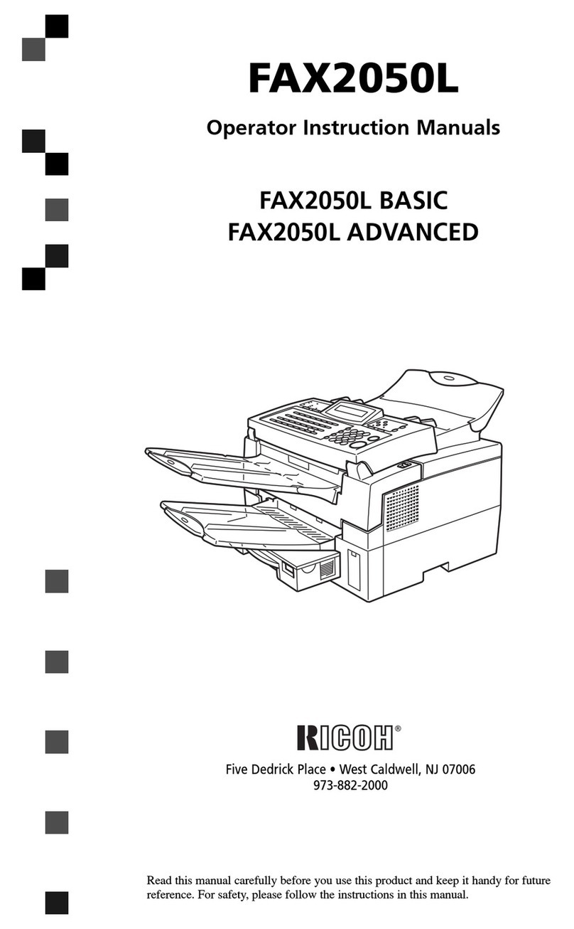 Ricoh FAX2050L Advanced Manual