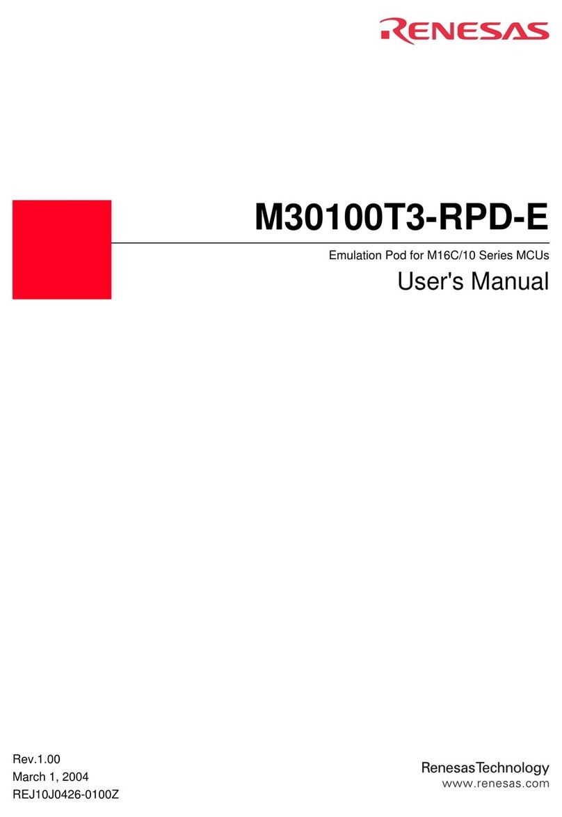 Renesas Emulation Pod M30100T3-RPD-E User manual