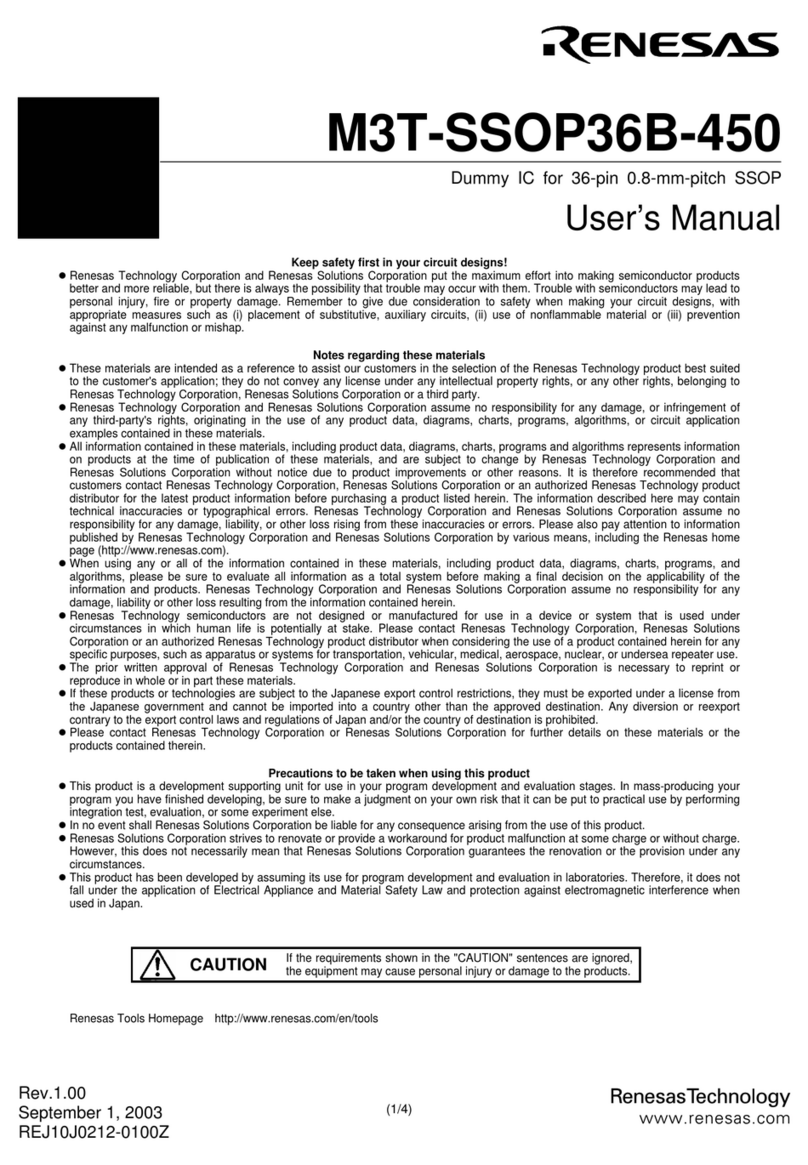 Renesas Dummy IC M3T-SSOP36B-450 User manual