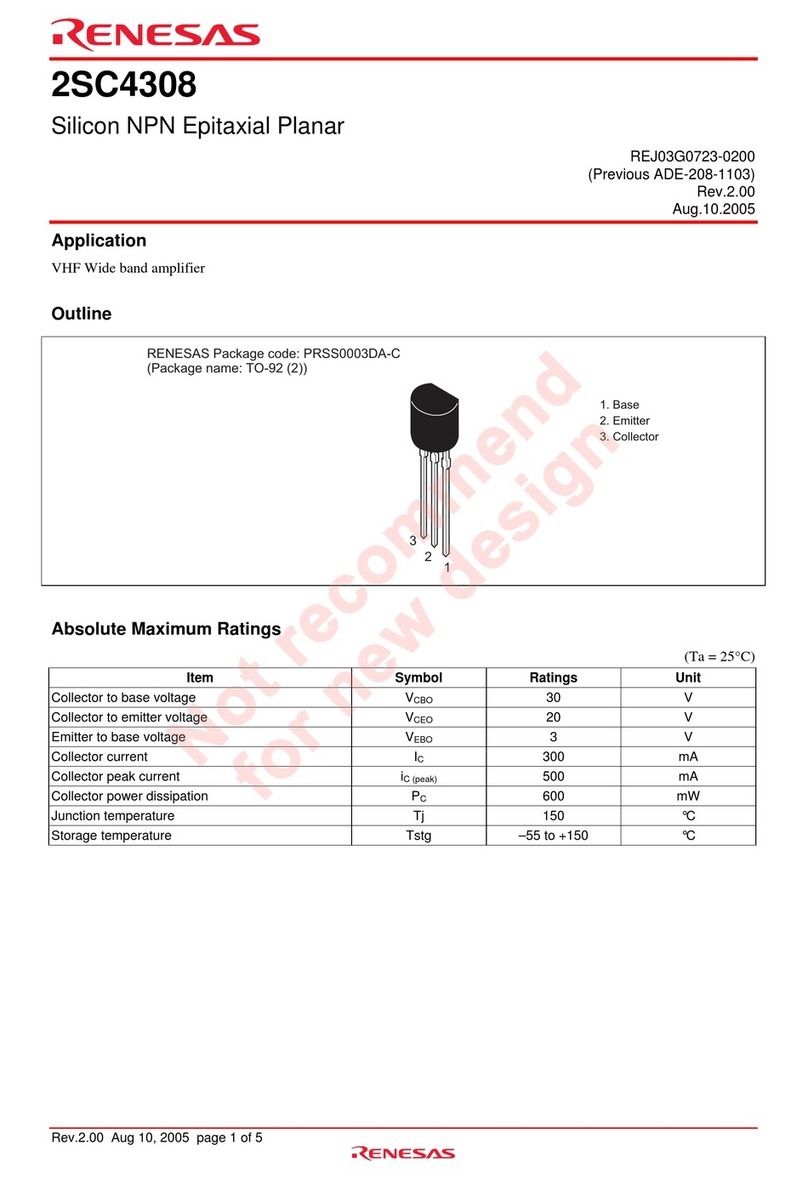 Renesas 2SC4308 Specification sheet