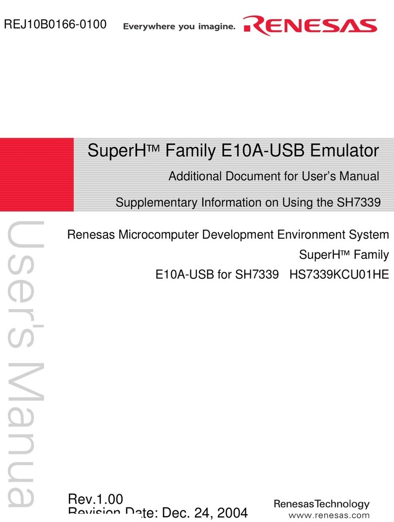 Renesas SuperH HS7339KCU01HE Addendum