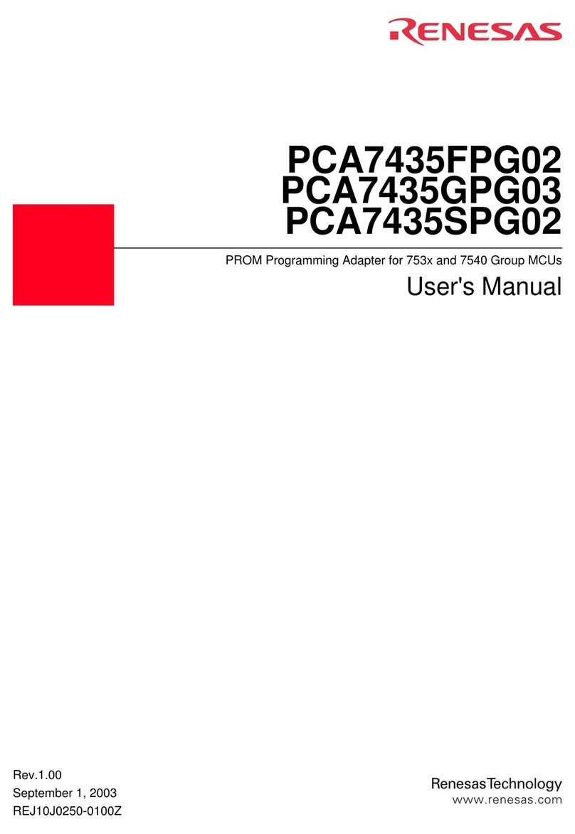 Renesas PROM Programming Adapter PCA7435FPG02 user manual