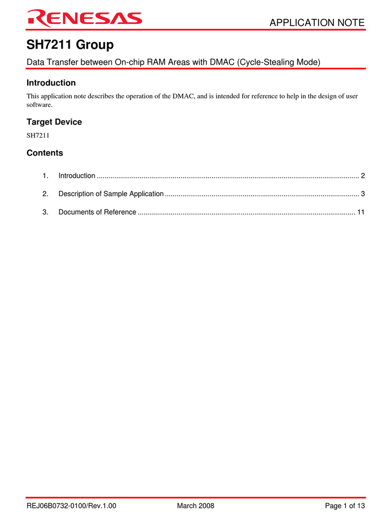 Renesas REJ06B0732-0100 Installation and operating instructions