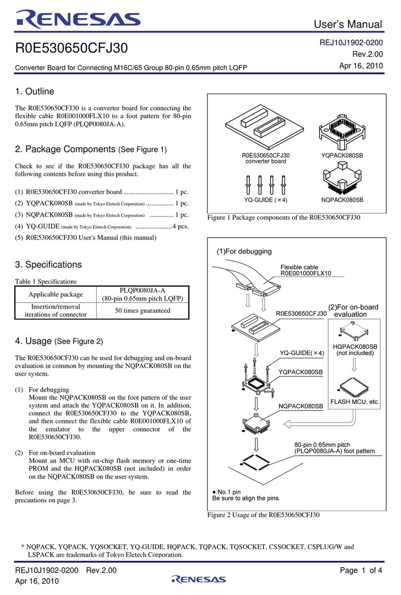 Renesas R0E530650CFJ30 User manual