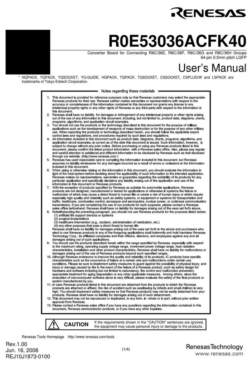 Renesas R0E53036ACFK40 User manual