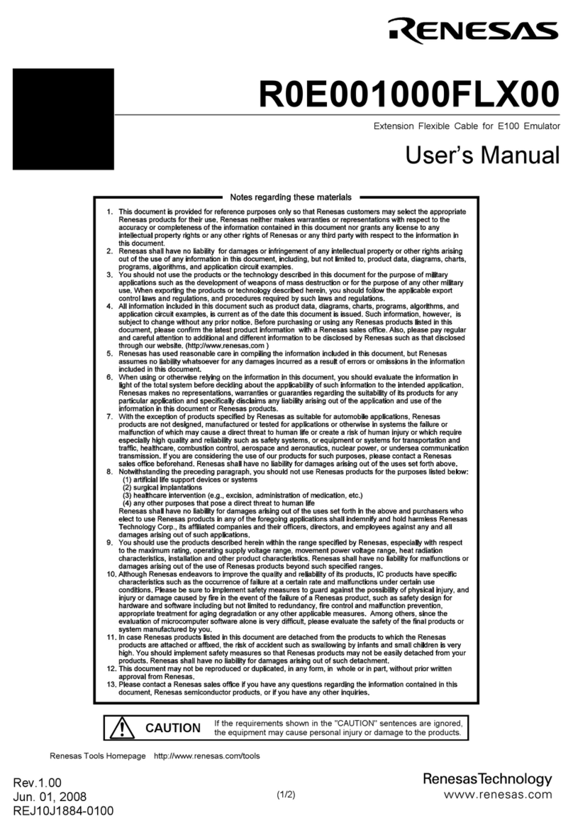Renesas R0E001000FLX00 user manual
