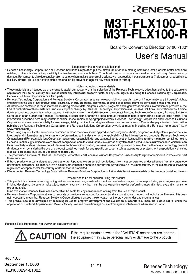Renesas M3T-FLX100-R user manual