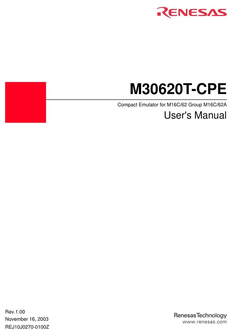 Renesas Compact Emulator M30620T-CPE User manual