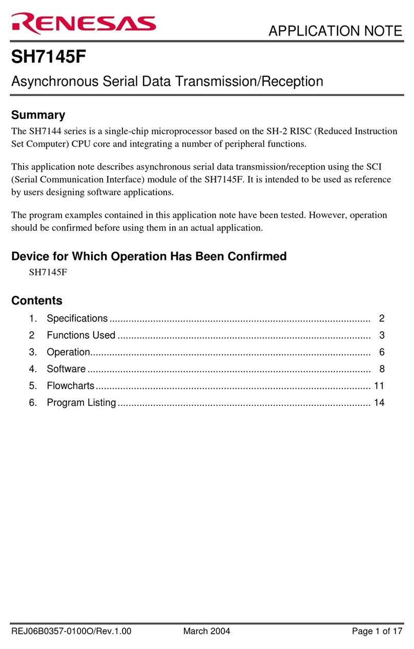 Renesas Asynchronous SH7145F Installation and operating instructions