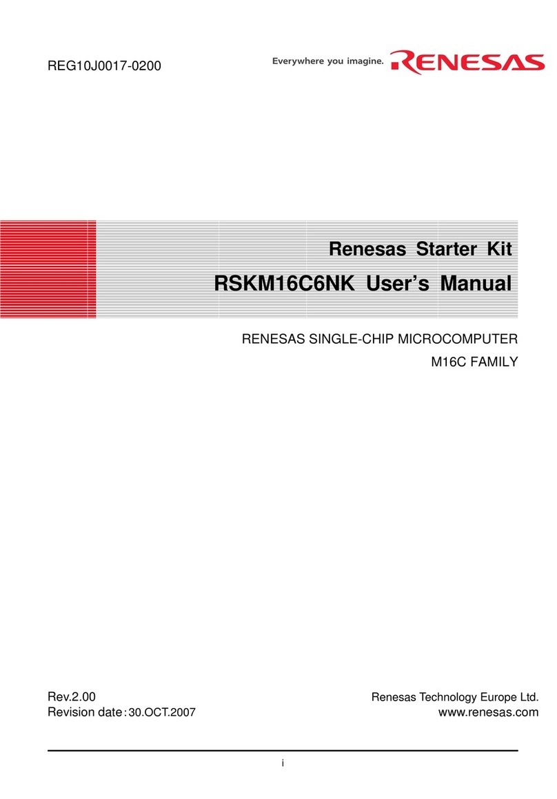 Renesas RSKM16C6NK User manual