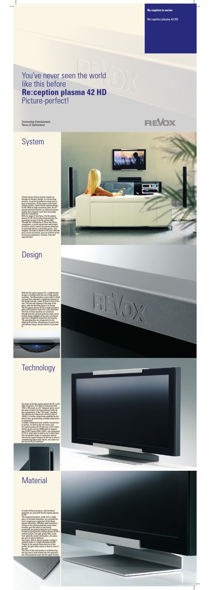 Revox Plasma HD User manual