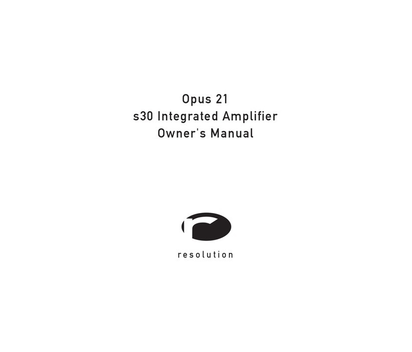 Resolution Opus 21 User manual