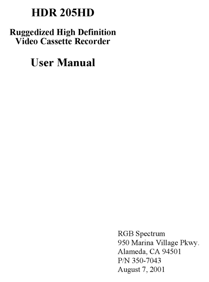 RGB Spectrum HDR 205HD User manual