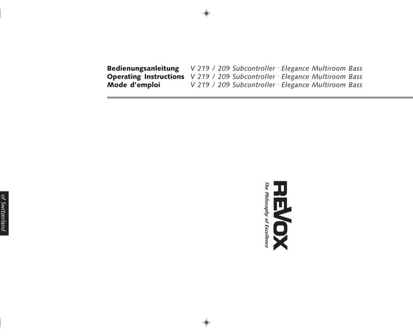 Revox V 209 User manual