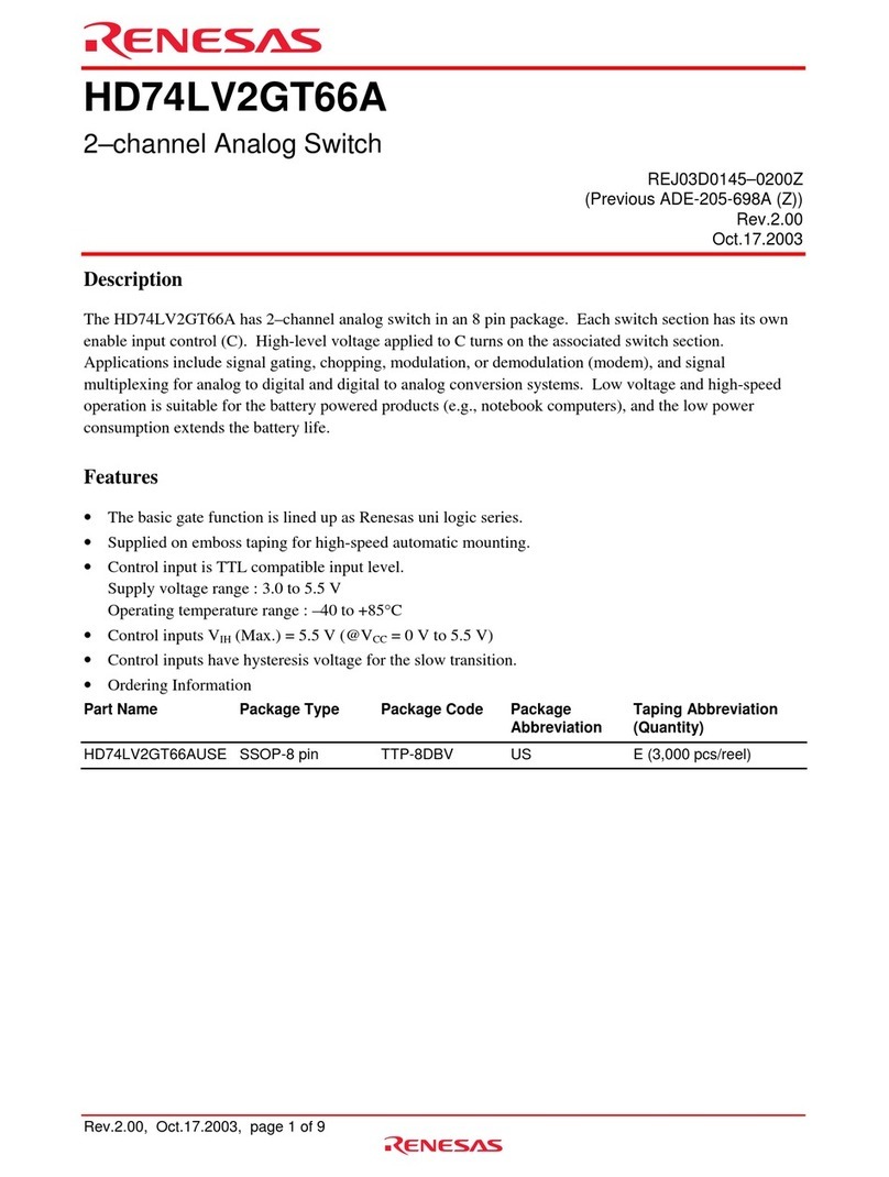 Renesas HD74LV2GT66A User manual