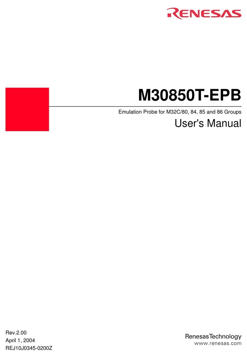 Renesas Emulation Probe M30850T-EPB User manual