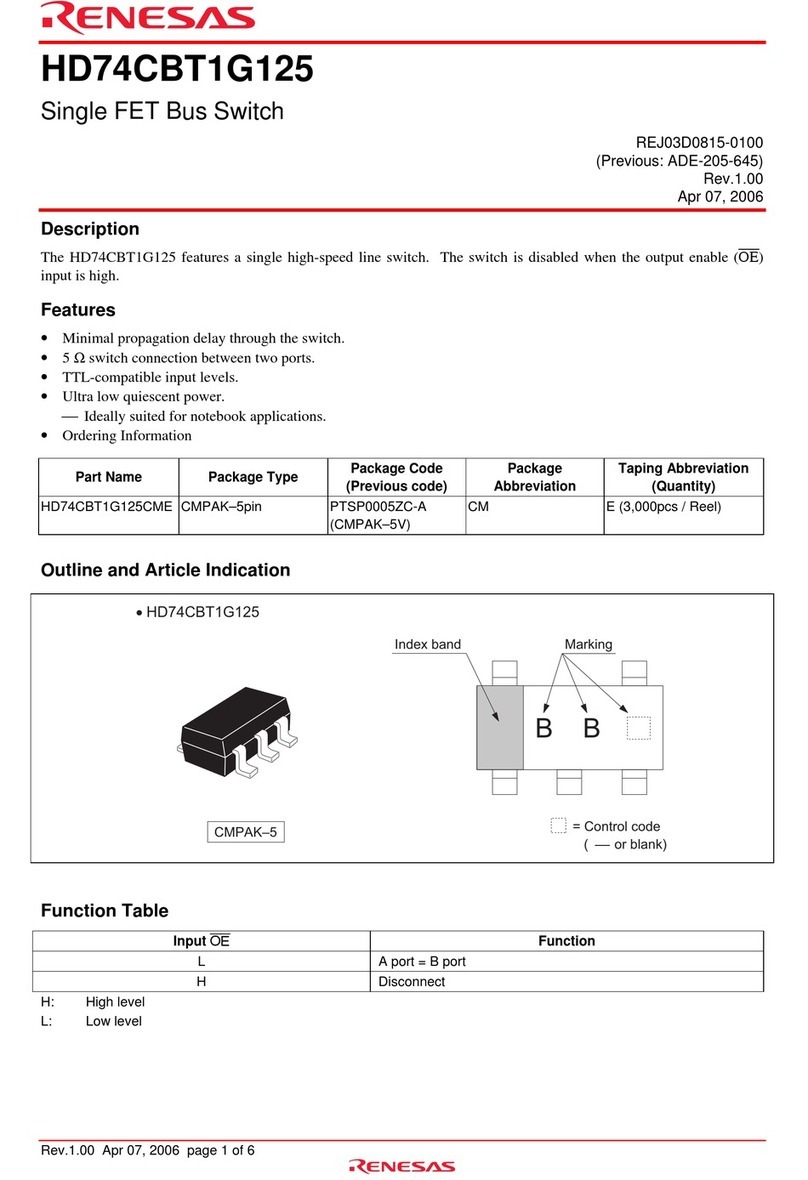 Renesas HD74CBT1G125 User manual