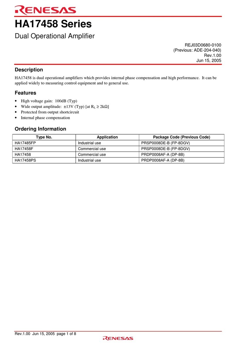 Renesas HA17458 Series Specifications