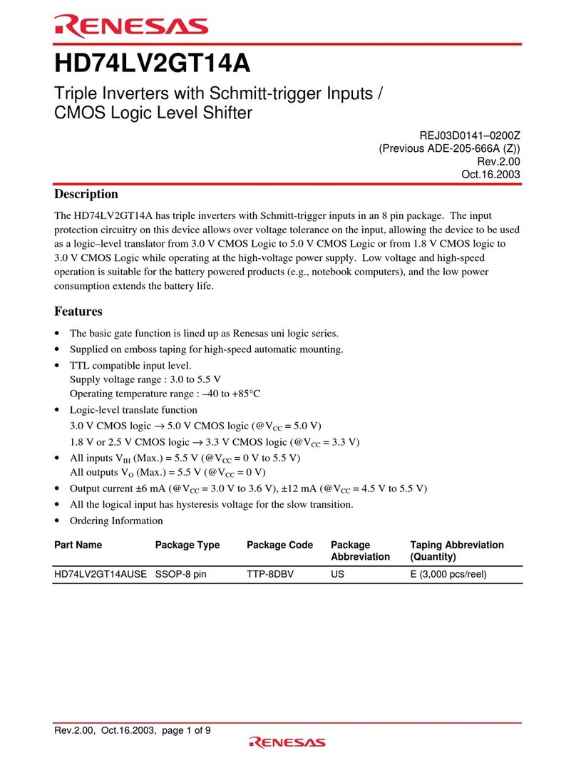 Renesas HD74LV2GT14A User manual
