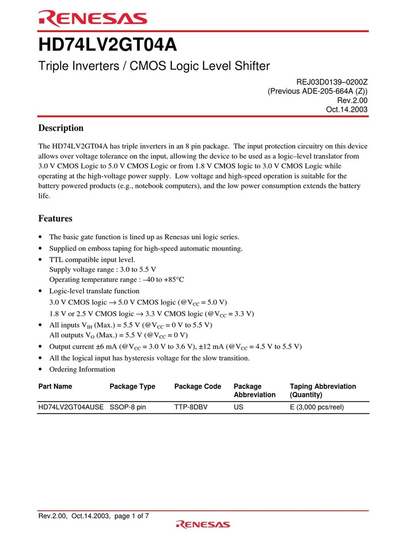 Renesas HD74LV2GT04A User manual
