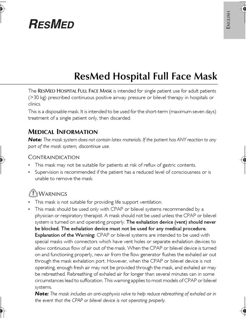 ResMed Oxygen Equipment user manual ResMed Oxygen Equipment user manual