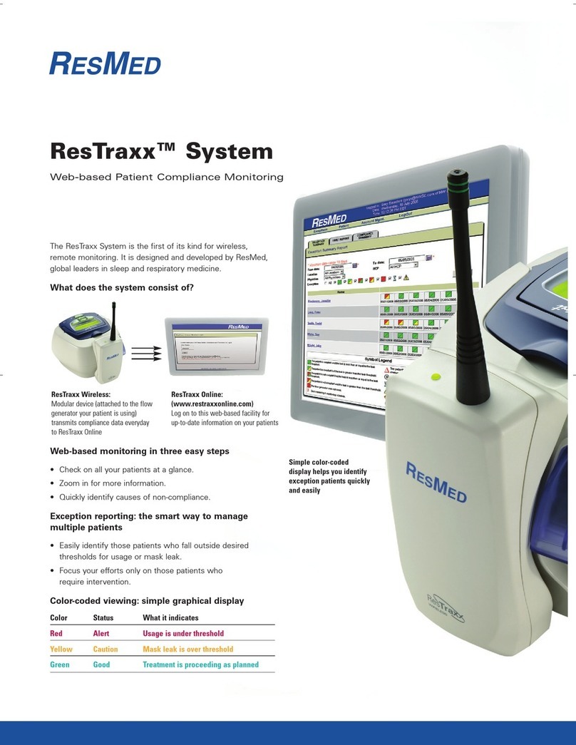 ResMed Web-based Patient Monitor ResTraxx System brochure