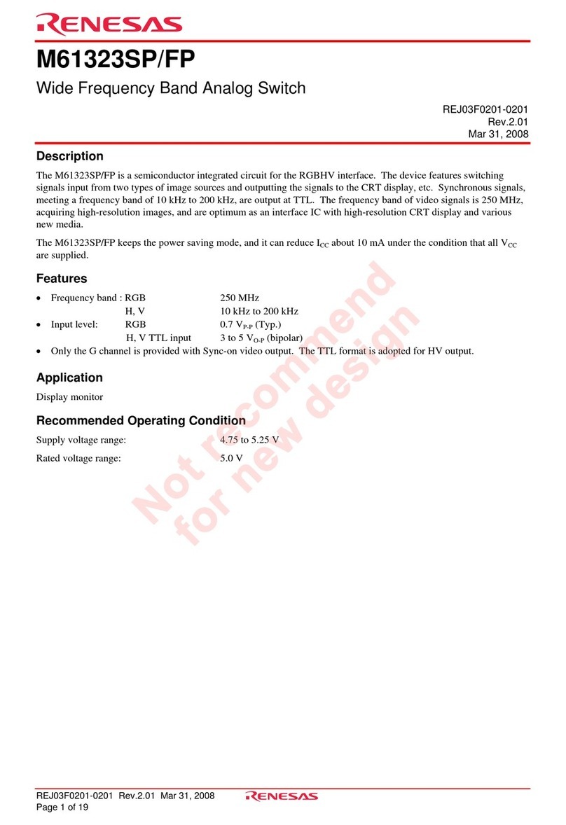 Renesas M61323SP/FP User manual