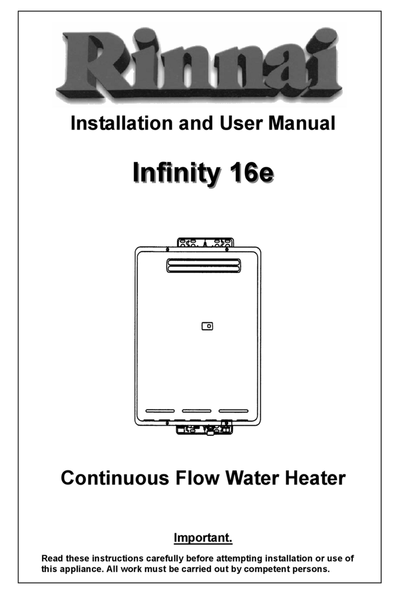 Rinnai Infinity 16e Installation and user manual
