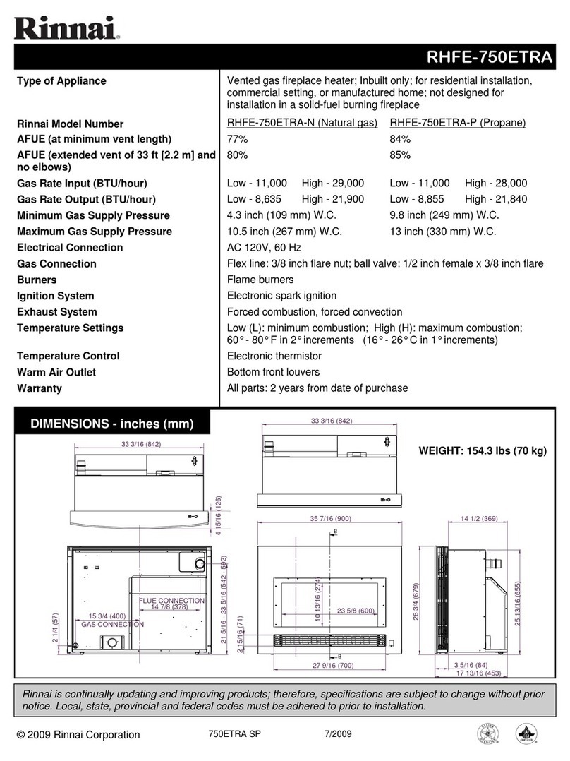Rinnai RHFE-750ETRA User manual