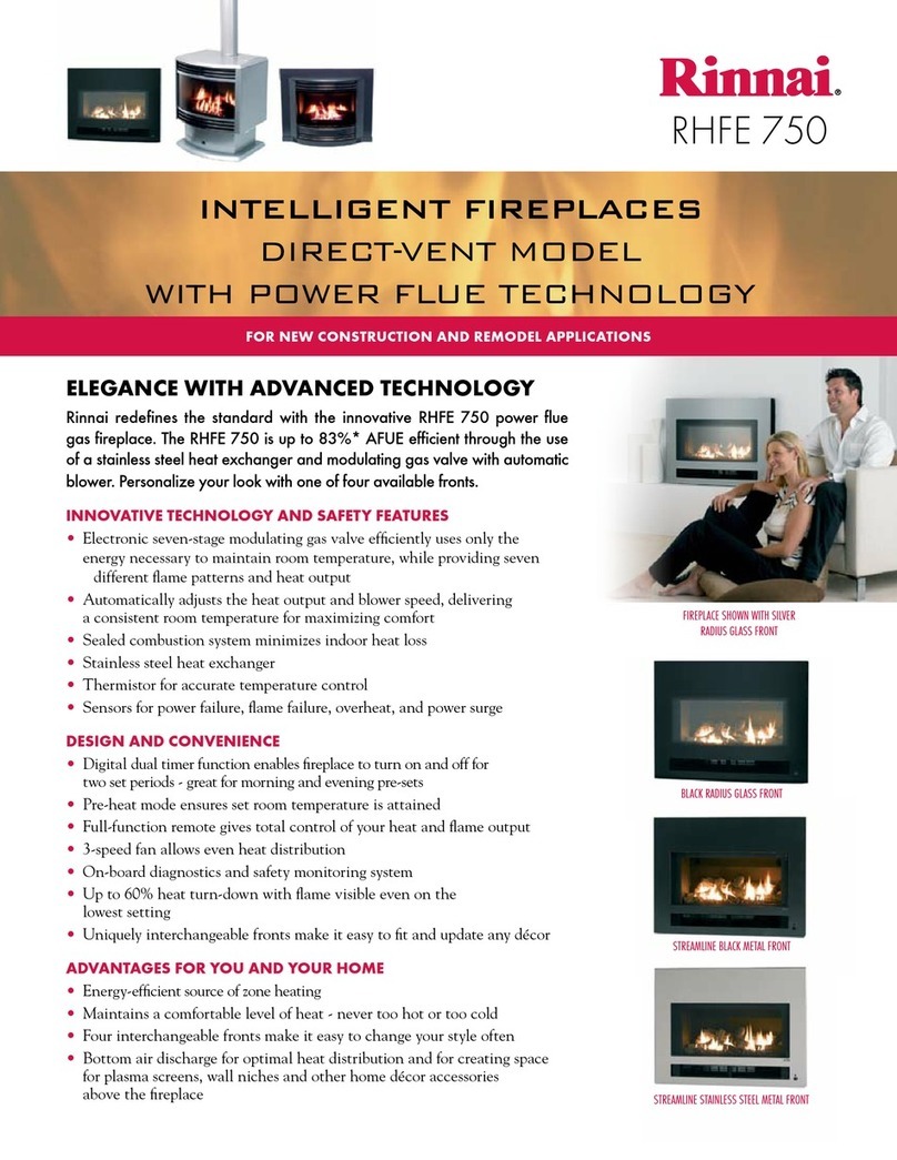 Rinnai RHFE 750 Specification sheet