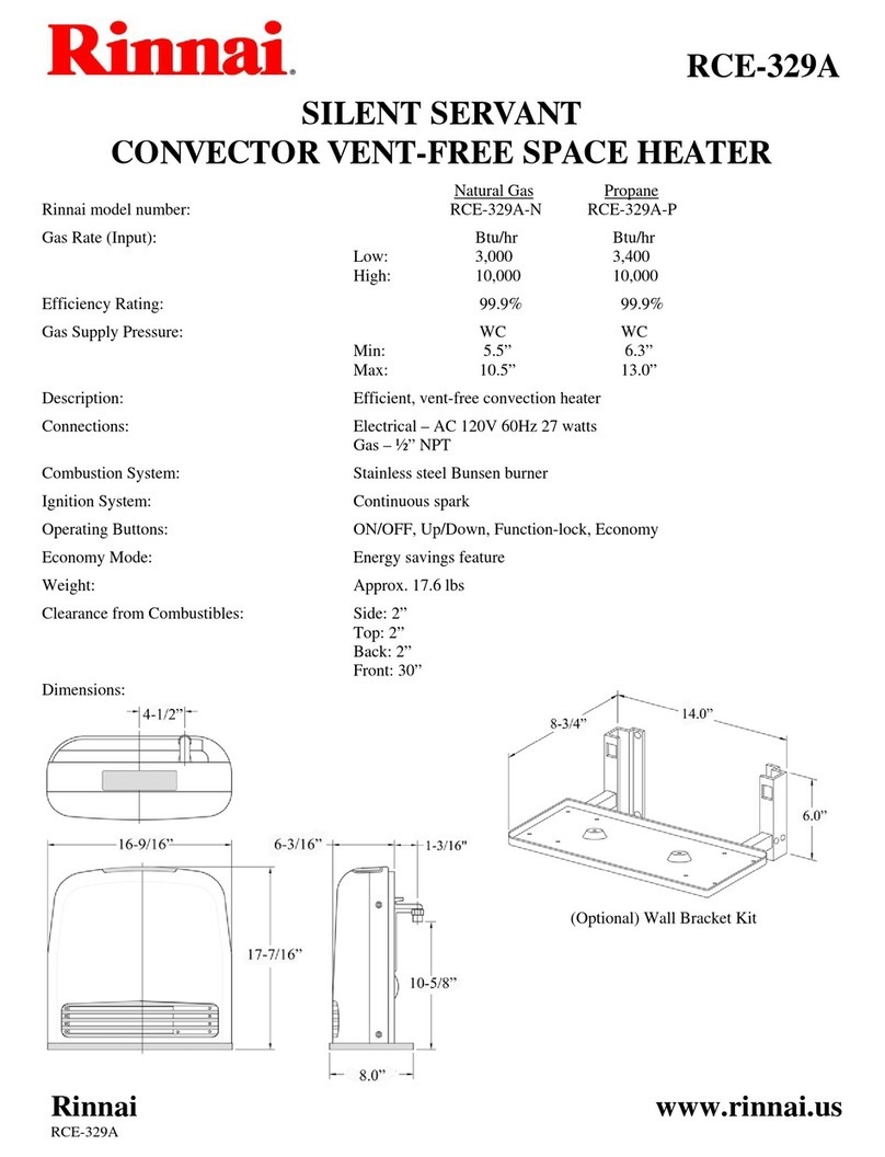 Rinnai RCE-329A User manual