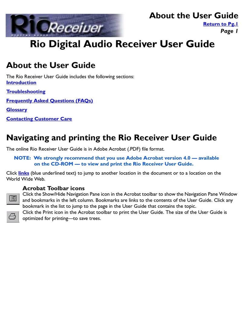 Rio Digital Audio Receiver Frequently asked questions