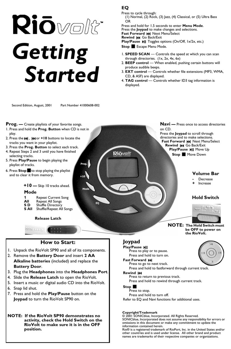 Rio RioVolt SP90 User manual