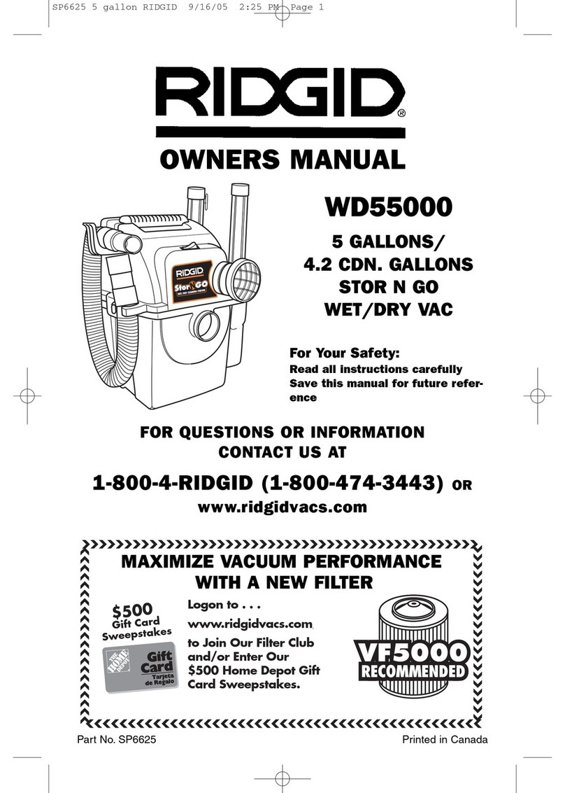 RIDGID WD55000 User manual RIDGID WD55000 User manual