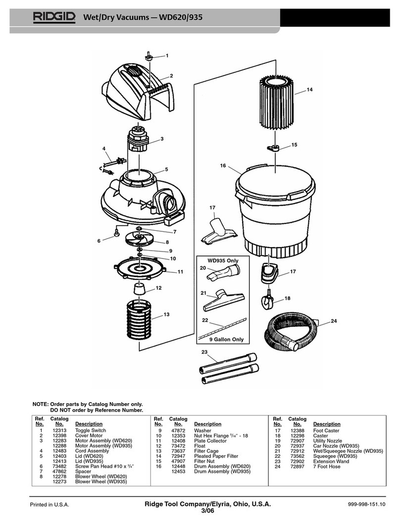 RIDGID WD620/WD935 User manual