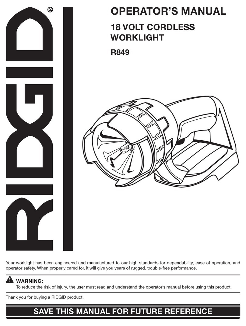 RIDGID R849 User manual