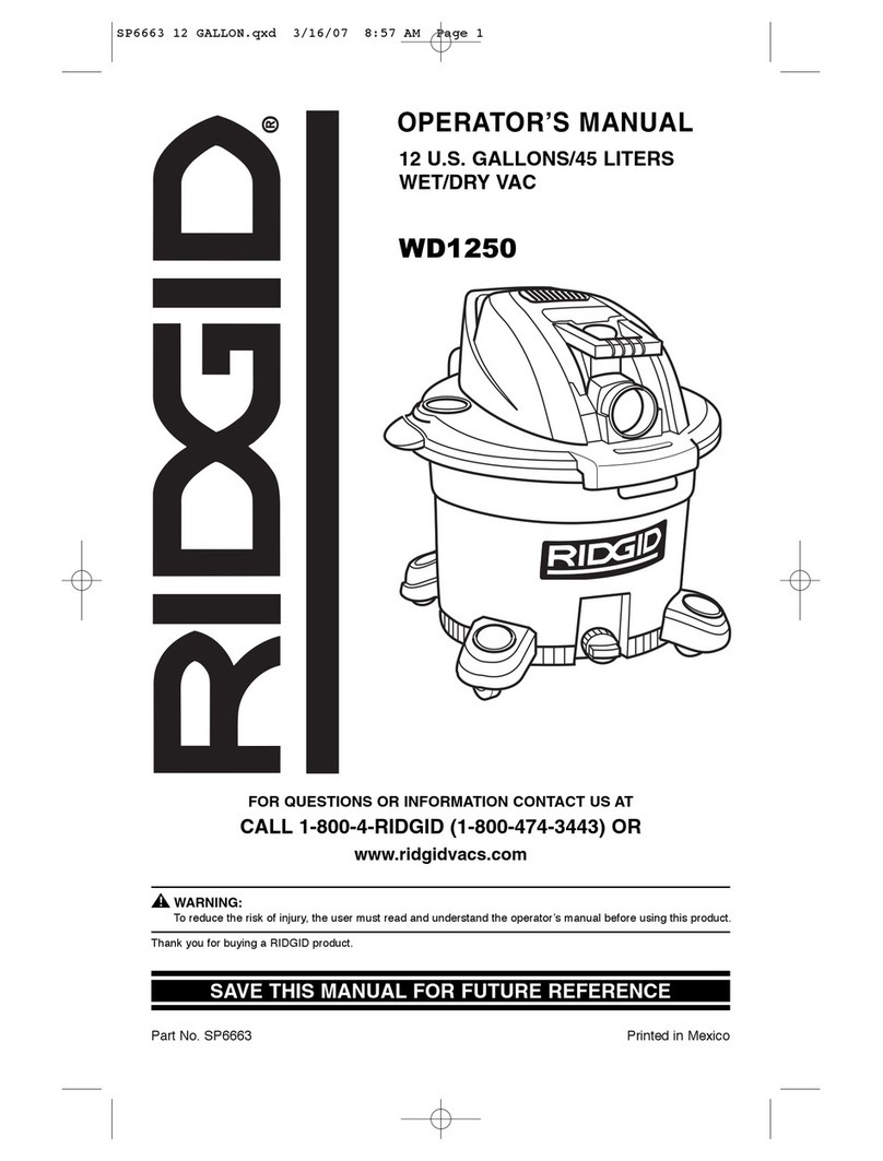 RIDGID WD1250 User manual