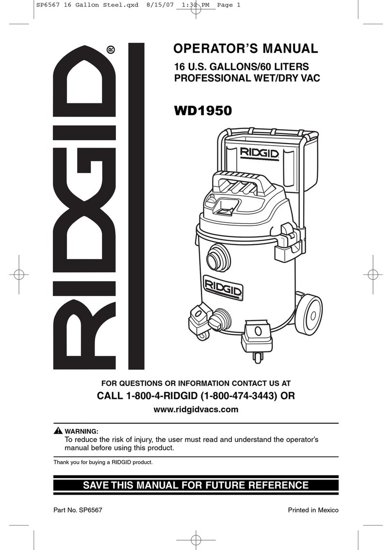 RIDGID WD1950 User manual RIDGID WD1950 User manual