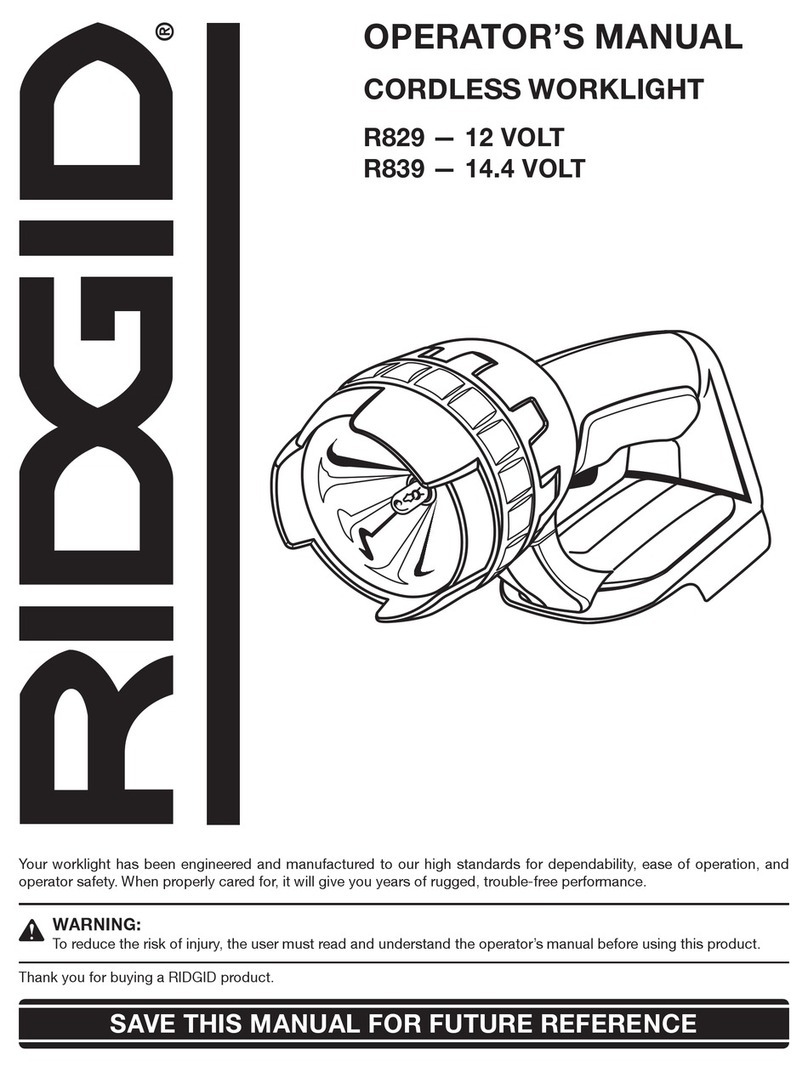 RIDGID R829 Operator's manual