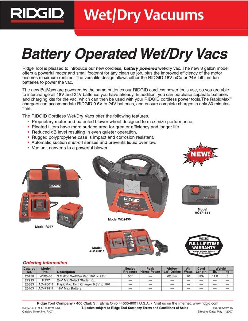 RIDGID AC471811 User manual