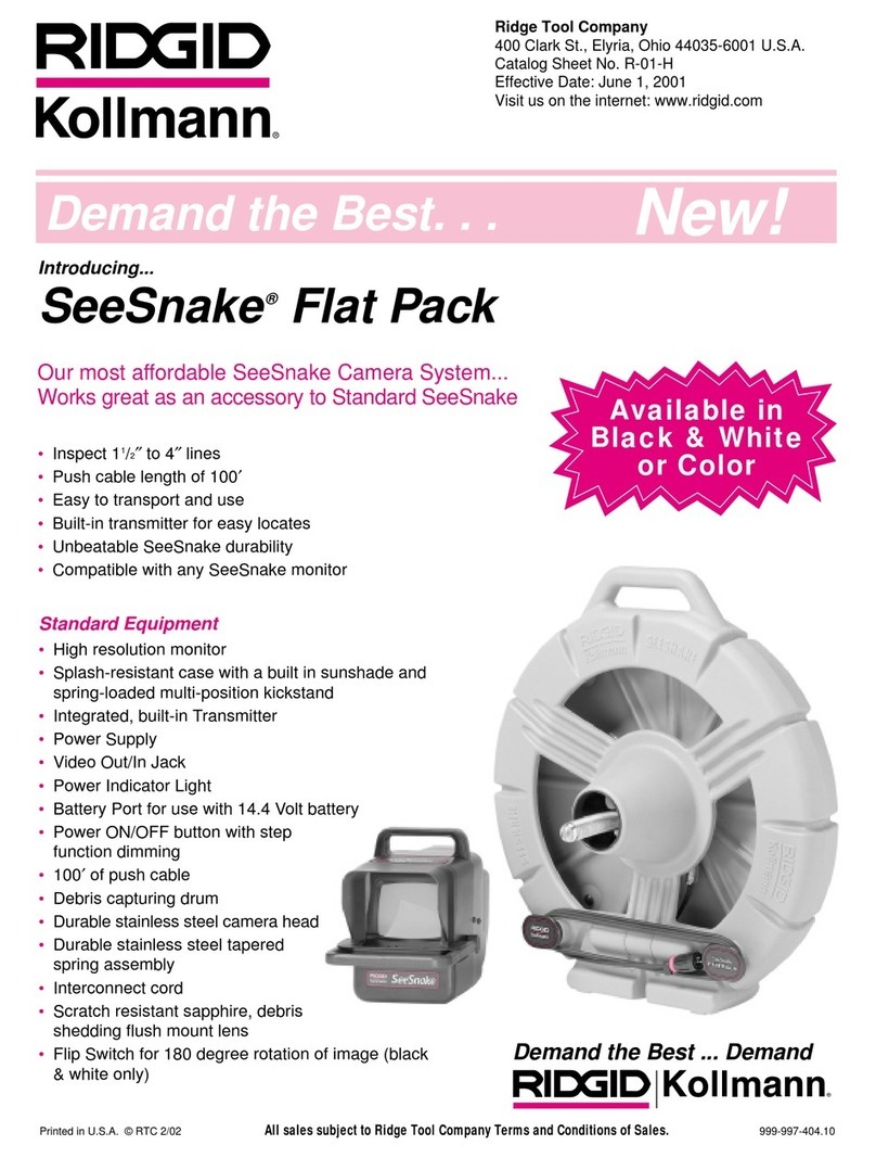 RIDGID Camera System SeeSnake Specifications