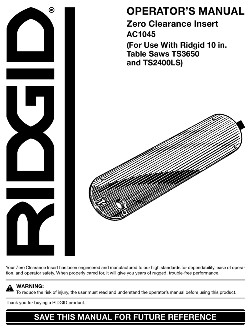 RIDGID TS2400LS Operator's manual